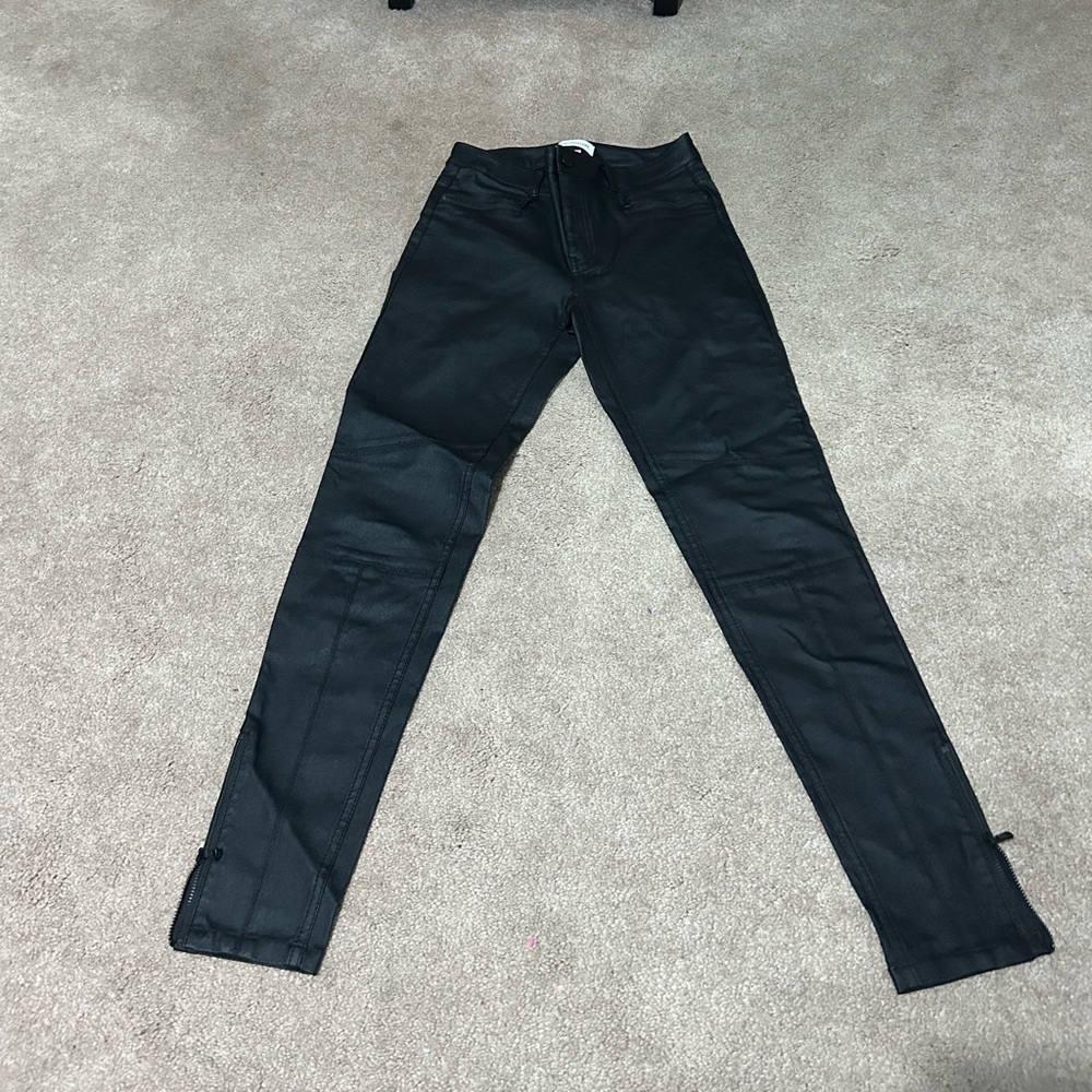 Calvin Klein Black Pleather Pants